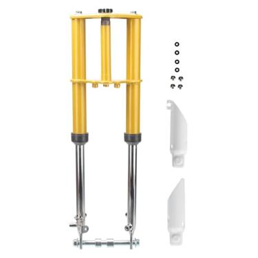 Imagem de SUNQIAO Garfos CRF50, suspensão dianteira de 560 mm, substituição de montagem de bicicleta para Honda CRF50 (dourado)