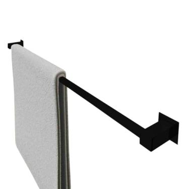 Imagem de Porta Toalha De Banheiro 50cm Aço Inox 304 Preto Fosco Q-T50PF