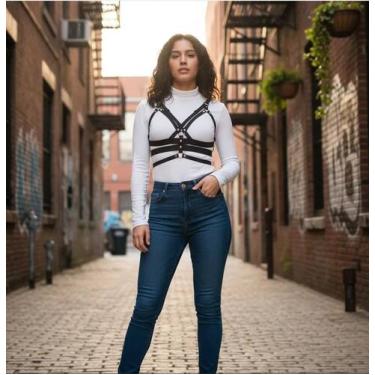 Imagem de Harness Arreio de Busto Lingerie Tiras Elásticas Plus Size Ajustável -