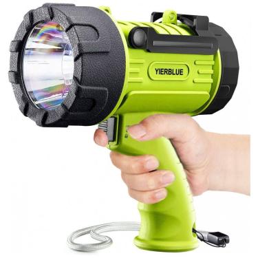 Imagem de Lanterna LED Recarregável, 9 Horas de Ação, á Prova Dágua IP67 e 100.000 Lúmens, YIERBLUE, Verde