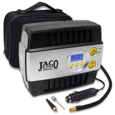 Imagem de Mini Compressor de Ar Elétrico Automotivo, portátil, 12V, 100 PSI com luz LED e desligamento automático, JACO SUPERIOR PRODUCTS JSP 008