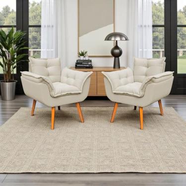 Imagem de Kit 2 Poltronas Decorativa Confortável Para Sala Quarto Recepção Escri
