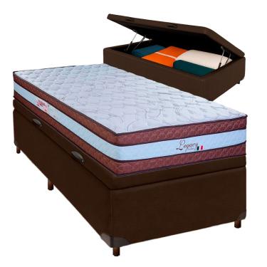 Imagem de Cama Box Bau Blindado Solteiro + Colchão Molas Ensacadas Legaccy Paropas