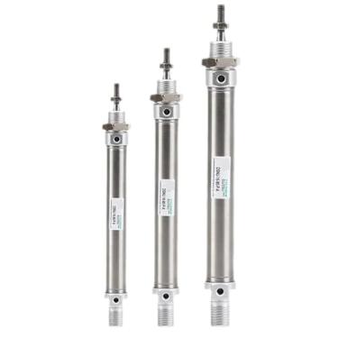 Imagem de Cilindro pneumático redondo de aço inoxidável mini cilindro pneumático DSN12-30-P DSN16-50-P DSN16-260-P DSN40-200-P 1 peça (-60-P 60 mm Curso, DSN-50)