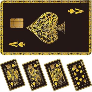 Imagem de Castrap 5 Pack Adesivos De Cartão De Crédito, Skins De Vinil Para Cartões De Trânsito De Débito Personalizado Anti-risco Decalques Antiderrapantes Design Adesivo Durável (004)