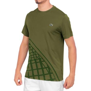 Imagem de Camiseta Lacoste Tennis Ultra Dry Dimitrov Verde Oliva-M