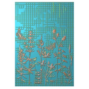 Imagem de Pasta de gravação 3D de jardim para artesanato em papel – Placa de prensa de textura para fazer cartões, álbuns, cartões comemorativos faça você mesmo, convites – Crie padrões impressionantes com a