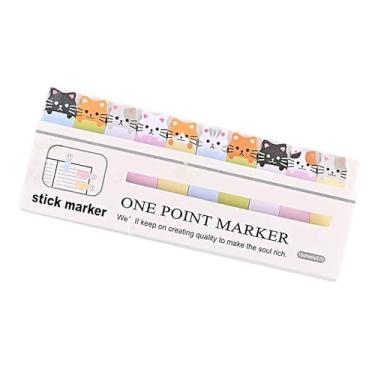 Imagem de Conjunto de 150 peças de marcadores de página fofos de desenho animado, notas autoadesivas, artigos de papelaria e material de escritório, colorido e fofo em forma de gato