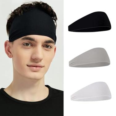 Imagem de Bandanas para mulheres e homens, antiderrapantes, elásticas para treino, ioga, corrida, faixas de cabeça para cabelo feminino