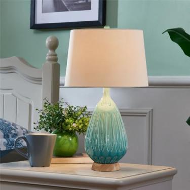 Imagem de OUFULA Moderno Americano Criativo Candeeiro De Mesa De Cerâmica Para Sala De Estar Quarto Estudo Villa Hotel Mesa De Cama Luz (Estilo 124L)