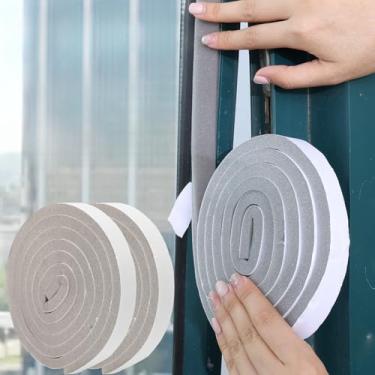 Imagem de Fita de vedação autoadesiva para janela de porta de espuma 2M fitas de vedação de costura isolamento acústico para-brisa à prova de poeira ferramenta de tiras de esponja