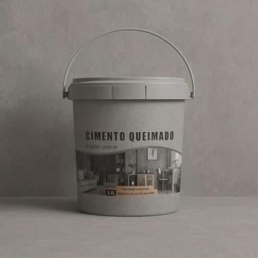 Imagem de Revestimento Cimento Queimado Piso E Parede Pronto Pra Uso 5Kg