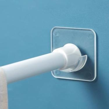 Imagem de 4 ganchos de parede sem perfuração, porta-chaves para decoração de porta, ganchos traseiros elegantes para armazenamento sem complicações, ganchos utilitários perfeitos para cozinha, banheiro e varão