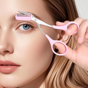 Imagem de Aparador de sobrancelhas, aparador de sobrancelha de precisão e ferramenta de cuidados pessoais, modelador de sobrancelhas de microlâmina com pente para modelagem e detalhes de sobrancelhas