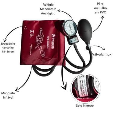 Imagem de Kit Enfermagem Estagio Super Luxo Maleta Incoterm - Love Saúde, Vermel