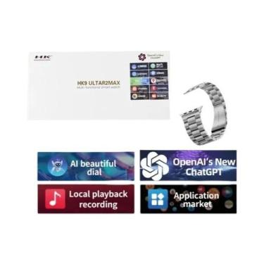Imagem de Smartwatch 49mm HD AMOLED HK9 ULTRA 2 MAX 4G ROM Bluetooth Chamada Hom