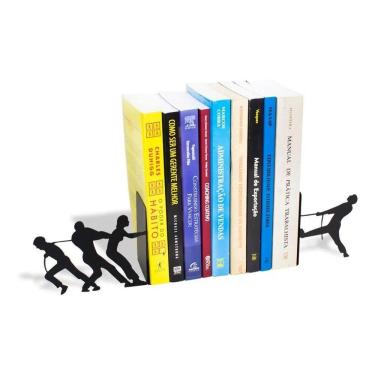 Imagem de 2X Porta Livros Aparador Suporte Organizador Cabo De Guerra