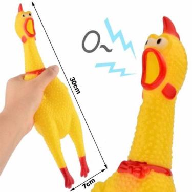 Imagem de Brinquedo Pet Frango Galinha de Morder 30cm com Som - UD25