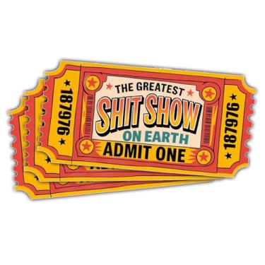 Imagem de (3 peças) Adesivo Shit Show – Decalque de vinil humor sarcástico, à prova d'água para laptop, garrafa de água, carro, capacete, para-choques, presentes e mais - 12 cm