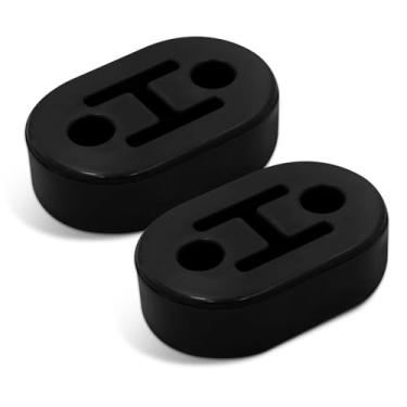 Imagem de DWARFOO 2 peças de cabide de escapamento de borracha, sistema de escape de silenciador, bucha isoladora de silenciador de escape automotivo resistente, acessórios universais de carro gancho de