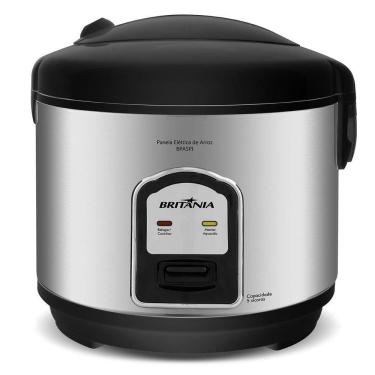 Imagem de Panela de Arroz Elétrica Britânia BPA5PI Inox 5 xícaras 110V