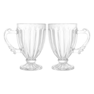 Imagem de Jogo 2 Xícaras De Café Vidro Transparente Imperial Cristal 100ml Lyor