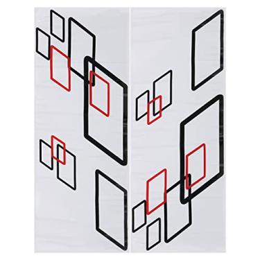 Imagem de Adesivo Lateral do Corpo do Carro Decalques de PVC Sturdy Sport Styling Decoration Auto Truck Racing (Vermelho preto)