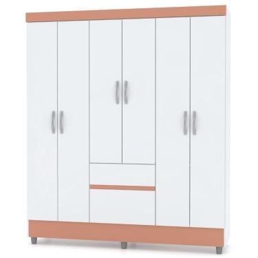 Imagem de Guarda Roupa Solteiro Ideal Plus 6 Portas Branco Camarim Flex Vr