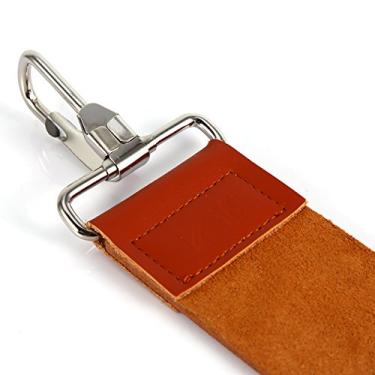 Imagem de Generic Couro Strop Barbeiro Navalha Dobrável Faca Afiar Cinto Genuíno Durável Macio Elegante Apontador Suave para Uso Doméstico Profissional