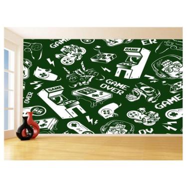 Imagem de Papel De Parede 3D Infantil Controle Game Jogo 3,5M Azs336 - Você Deco
