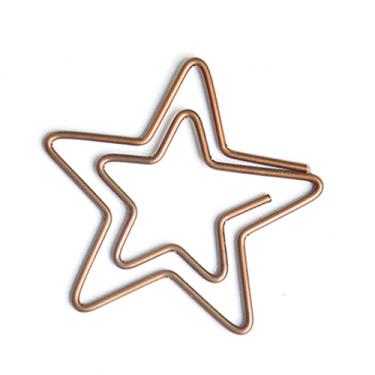 Imagem de Acouto 100 Peças de Clipes de Papel de Natal Fofos – Design retrô para Crianças, Escritório e Uso Escolar – Projetos Perfeitos, Organização de Arquivos e Presentes (Estrela de cinco pontas em forma)