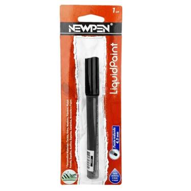 Imagem de Caneta Liquidpaint, Newpen, Marcador, Tinta Permanente, A base de Água, Preta
