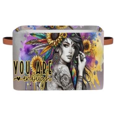 Imagem de hongjinglin Cestas de armazenamento pequenas, flores góticas, com alças, caixas de armazenamento de brinquedos infantis, organizador de cubo de tecido dobrável para berçário, sala de estar, quarto