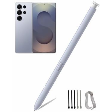 Imagem de Caneta Galaxy S25 Ultra S (sensor de pressão 4096) de substituição para Samsung Galaxy S25 Ultra 5G Touch Stylus Pen, caneta S25 S + pontas/pontas de substituição (azul prateado)