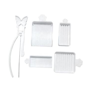 Imagem de Fancyes Kit de bandeja para seleção de miçangas de fusão de 2,6 mm, organizador portátil e leve, ferramenta para artesanato e confecção de pulseiras, Branco