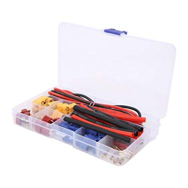 Imagem de Acouto Kit de Conector Macho/fêmea RC T Plug Com Fio de Silicone 14AWG e Tubos Termorretráteis - Reparos Perfeitos de Bateria de Lítio FPV - Inclui Conectores EC3 e XT60