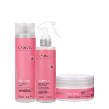 Imagem de Kit Cadiveu Professional Essentials Glamour Shampoo Máscara e Fluido (