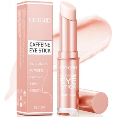 Imagem de CITYGOO Bastão de creme para os olhos com cafeína: bálsamo firmador e hidratante antienvelhecimento para olheiras inchaço e bolsas para os olhos - adequado para viagens para mulheres (rosa)