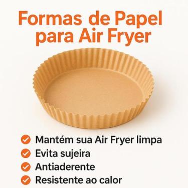 Imagem de Assadeiras de Papel 16cm  Uso Prático no Forno e Airfryer  Kit com 200