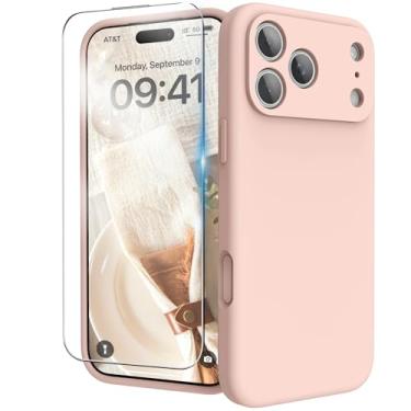 Imagem de INGIDO Capa compatível com iPhone 17 Pro, capa de silicone líquido com proteção para câmera, forro de microfibra macia antiarranhões, capa protetora à prova de choque para celular para 17 Pro de 6,3