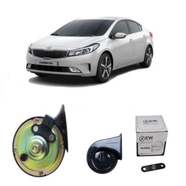 Imagem de BUZINA AUTOMOTIVA CARACOL COM PLUG 2 PINOS E CONECTOR PARA CERATO 2017 > 2019 - TIGER AUTO