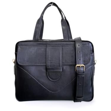 Imagem de Bolsa grande estruturada Maré com Design Sofisticado. Bolsa para notebook. Bolsa Transversal Moderna, Macia ao Toque, Leve e Funcional para Uso Diário, Trabalho e Ocasiões Especiais (Preta)