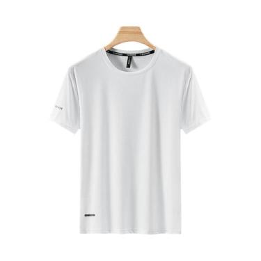 Imagem de Camiseta Masculina De Seda Gelada De Secagem Rápida, Gola Redonda, Man