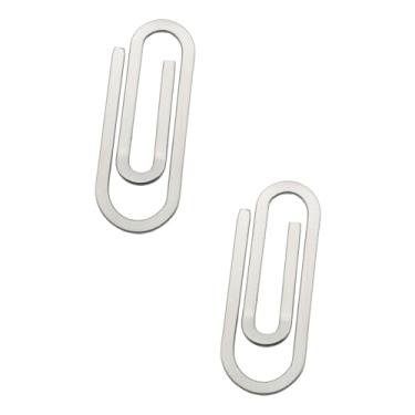 Imagem de DGHAOP 2 peças de aço inoxidável, estilo clipe de papel, porta-moedas, joias de metal, marcadores, roupas, sapatos, acessórios de joias