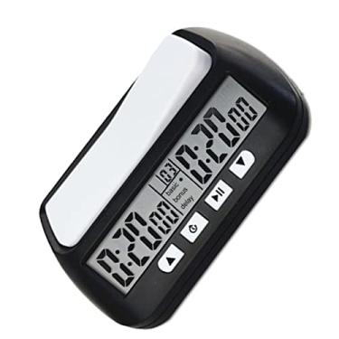Imagem de GLOGLOW Relógio de Xadrez, Temporizador de Xadrez Digital Preto ABS Com Alarme Sonoro, Temporizador de Jogo Confiável para Jogadores Go, Especificação YS 902 5,5x3,5x1,8in