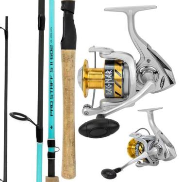 Imagem de Kit Molinete Ragnar Vara Staff Acqua 1,80m Fibra Carbono Makis - Makis