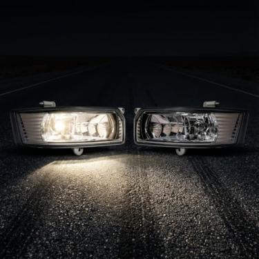 Imagem de Faróis de neblina SINYATO compatíveis com Toyota 2005-2006 para-choque dianteiro conjunto de lâmpada de neblina substituição lente transparente com lâmpadas 9006 12V 55W