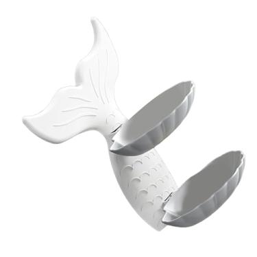 Imagem de Mingzhe Prato de Camada Dupla de Peixe Dourado Fixado na Parede Com Suporte Drenagem para Banheiro (Branco Cinza)