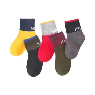 Imagem de Meias De Bebê Em Estilo Cartoon, 5 Pares, Algodão Macio Para Meninos E