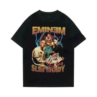 Imagem de Camiseta Unissex Eminem Rapper Hip Hop, Estilo Solto, Moda De Verão Pa